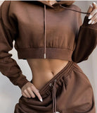 Hirigin 2022 Winter Fashion Outfits For Women Tracksuit Hoodies Sweatshirt And Sweatpants Casual Sports 2 Piece Set