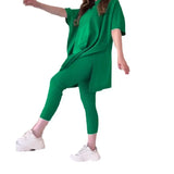 2025 New Solid Color Round Neck Large-Size Short-Sleeved Knitted Shirt Casual