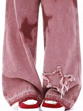 hip hop boyfriend jeans with star pattern