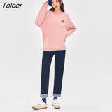 Women Sweatshirts 2022 Autumn Long Sleeve O Neck Loose Hoodie Cartoon Graphic Drop Shoulder Casual Streetwear