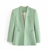 Office Ladies Long Sleeve Blazer + Trousers 2 Piece Set Blazer Suit Fashion Women's Pant Suit Simple Solid Color