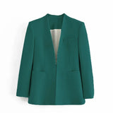 Office Ladies Long Sleeve Blazer + Trousers 2 Piece Set Blazer Suit Fashion Women's Pant Suit Simple Solid Color