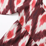 Summer New Half-Sleeved Print Loose Five-Sleeved Dress Casual Style