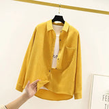 Down Shirt For Women Womens Tops And Blouses Womenswear Long Sleeve Ladies Clothing 2020 New Fashion Loose Solid