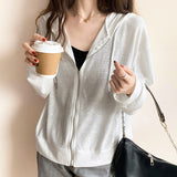 Women's 2023 New Summer Loose Thin Breathable Coat Sunscreen Dress Ice Cardigan-Outfit