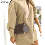 Hoodie Short Dress Women O-neck Long Sleeve Green Khaki Loose Long Sweatshirt Tops 2022 Autnmn Woman Clothing New