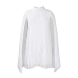Women's 2025 New Temperament Fashion Chiffon Cape Bat Sleeve Large