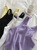 Women Tank Tops Sexy Cropped Top Female Women Summer Camisole Camis Black White Sport Clothes For Women-Outfit