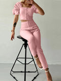 Summer Fashion Temperament Short-Sleeved Suit Women's