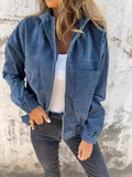 Solid-Color Jacket Women's Simple Wind Wick Hooded Coat Women's Pocket