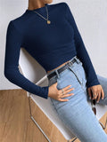And Winter Repair With Long-Sleeved T-Shirt Rounded Women's