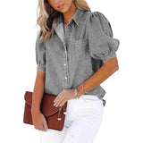Spring And Autumn New Imitation Of The Denim Shirt Cardigan European Version Of Multi-Color Multi-Color