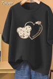 100 Cotton L-5XL Plus Size T Shirt Cartoon Print Tshirt Short Sleeve Women's Top Summer Kawaii Couple O Neck T