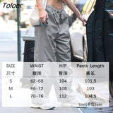 Drawstring Low Waist Casual Baggy Joggers Womens Streetwear Sweatpants Blue Solid Loose Size Korean Hippie Harem