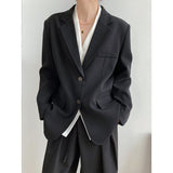 Button Blazer Femme Feminino Women Long Coat Women's Spring Autumn New Korean Elegant Casual Suit