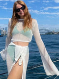 Strap Short Coat Beach Seaside Sexy Open-Fork Strap Half-Dress