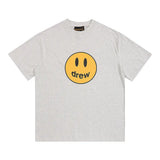 Drewhouse Classic Smiley Face Printed Short-Sleeved High Street Tide Brand Casual Loose Couple T-Shirts-Outfit