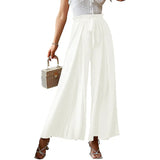 Loose High Waist Crimp Wide
