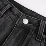 High-rise Loose-fitting Wide-leg Jeans-Outfit