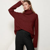 Women Autumn Winter Knitted Turtleneck Cashmere Sweater Female Spring Autumn Pullover Jumper Sweaters Casual Loose
