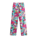 Summer Satin Printed Shirt Suit Jacket 8124496 Trousers 8093496-Outfit