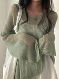 Vintage Oversized Long Sleeve Crochet Knit
