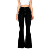 Spring And Summer New High-Rise Elastic Micro-Tipped Jeans
