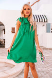 Style Lace-Up Dress For Spring / Summer 2024 Ins Simple Loose Dress For Women-Outfit
