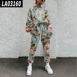 New Women's Digital Printed Grass Pattern Suit Autumn and Winter