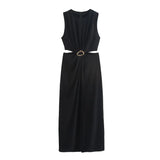 New Opening Design Buckle Dress