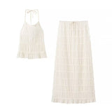 Homemade New Women's Folding Top Hanging Neck Sling Skirt