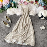 Boho Beach Style Spaghetti Strap Women Dress Vintage High Waist A-Line Female Dresses 2020 New Chic Robe Femme
