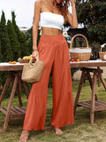 Summer Leisure Wide-Legged Cotton Pop High-Waisted Loose Trousers Women's