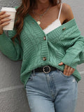 Cardigan For Women White Knitted Tops Elegant Cardigans Oversized Solid Autumn Women Cardigan With Buttons For