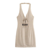 Summer New Women's Decoration Bare Back Hanging Neck Sling
