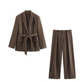 New With Belt Straight Suit Suit 1255791 Trousers