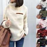 Sweater In Autumn 2025 Women's Fashion Zipper High-Neck Bottom