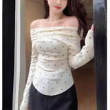 Shoulder Sling Vest Women's New Summer Folded Blouse