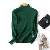 Autumer Winter Women Sweater Knitted Striped Solid Korean Fashion Pullover Slim Long Sleeve Blouse Knit Tops Pulls