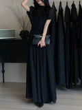 Fat Mm French-Style High-End Dress With Bubble Sleeves Shows A Slim Waist And A Fashionable Casual Dress.-Outfit