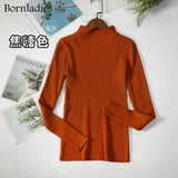 Autumn Winter Basic Turtleneck Knitting Bottoming Warm Sweaters 2022 Women's Pullovers Solid Minimalist Cheap