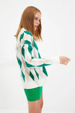 Trendyol Jacquard Oversize Knitwear Cardigan