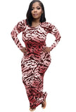 Print Leopard Sexy Midi Bodycon
