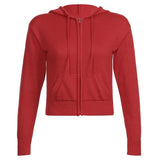 Solid Kintted Jackets y2k Casual Coat Long Sleeve Cute Harajuku Basic Outwear Autumn Winter Hoodies Women Korean