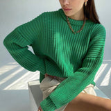 Thicken Loose Sweater Women Elegant Autumn Winter Warm Oversized Knitted Pullovers Casual Cashmere Solid Female
