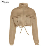 Popular Simple Solid Color Bread Jacket Women¡®s 2021 Winter Tops Street Casual Wear Warm Padded Parka Coat Y2K