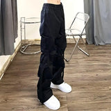 Joggers Women Sweatpants Streetwear Hip-hop Folds Pants Fashion Korean Loose Casual Trousers Pantalon Femme Y2k Clothes-Outfit