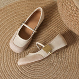 Toloer Ballet Shoes French Mary Jane Shoes Summer With Skirt Flat Single Shoes Driving