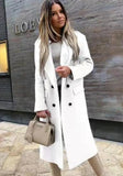 Winter Elegant Turndown Collar Long Blazer with Full