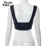 Y2k Alt Grunge Fairycore Butterfly Print Crop Top Rave Outfit Streetwear Sleeveless Shirt Summer Women 2023